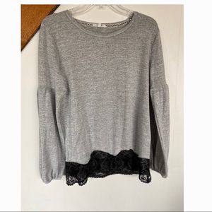 Maurices - M - Long Sleeve Sweater Lace Detail